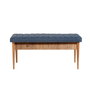 Hanah Home Vina 1048 Mesa Extensible y Sillas, Pino Atlántico y Azul Oscuro